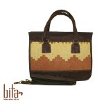 کیف مستطیل دوخانه دو رنگ