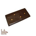 کیف پول چرم گوسفندی طرح توپی