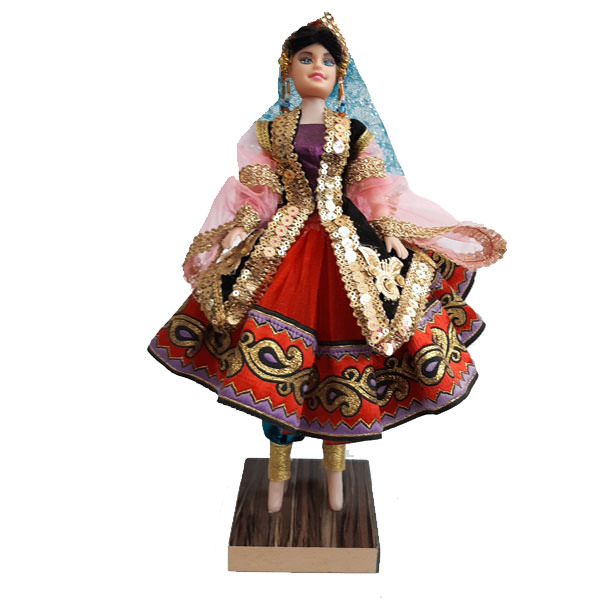 عروسک سنتی دخت چارقد آبی