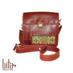 کیف دوشی چرمی گلیم دار