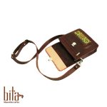 کیف دوشی چرمی گلیم دار