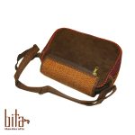 کیف گلیمی دوشی قفل دار شکلاتی