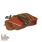 کیف گلیمی دوشی قفل دار شکلاتی