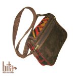 کیف گلیمی دوشی دردار بزرگ قرمز و مشکی