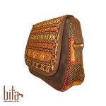 کیف گلیمی دوشی دردار بزرگ سیرجان خطی طلایی