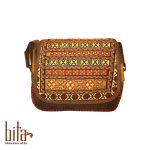 کیف گلیمی دوشی دردار بزرگ سیرجان خطی طلایی