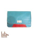 کیف چرم دستی بزرگ فیروزه ای