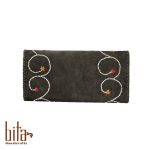 کیف پول لب کج اشبالت قهوه ای ختایی