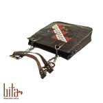 کیف چرم دوشی با گلیم سوزنی