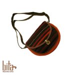 کیف جاجیمی نیمگرد دوشی کوچک طرح خطی