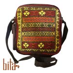 کیف گلیم سیرجان مربع بزرگ طلایی