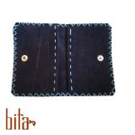 کیف کارت چرم طبیعی اشبالت سرمه ای