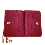 کیف کارت چرم طبیعی اشبالت زرشکی