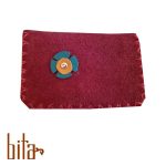 کیف کارت چرم طبیعی اشبالت زرشکی