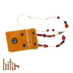 رومانتویی چرم خردلی چشم زخم