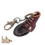 جاسوئیچی چرم مدل کفش چرم طوسی