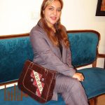 کیف چرم زنانه با گلیم سوزنی