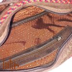 کیف گلیمی دوشی متوسط با حاشیه گل