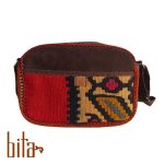 کیف گلیمی دوشی متوسط با حاشیه گل