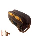 کیف آرایش جاجیمی نیمگرد ساده