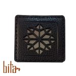 آینه چرمی کیفی مشکی