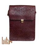 کیف چرم دوشی اسپرت طرح شترمرغ