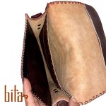 کیف چرم دوشی اسپرت طرح شترمرغ