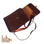 کیف چرم دوشی اسپرت طرح شترمرغ