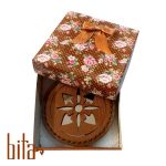 آینه کیفی چرمی گرد