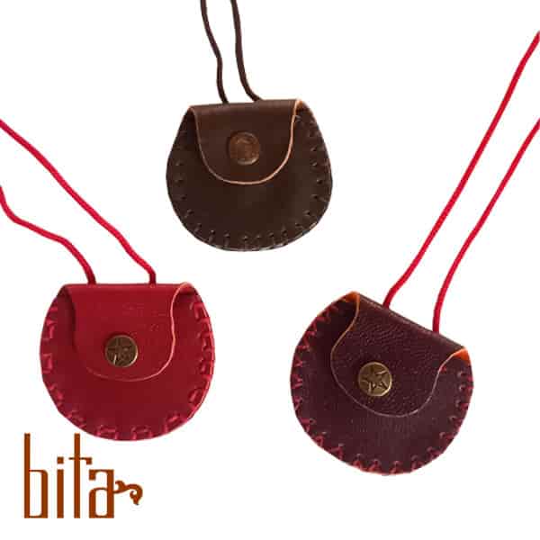کیف گردنی چرم گاوی رنگبندی سایز 6.5