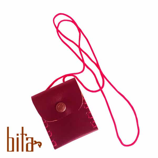 کیف گردنی چرمی 6*7