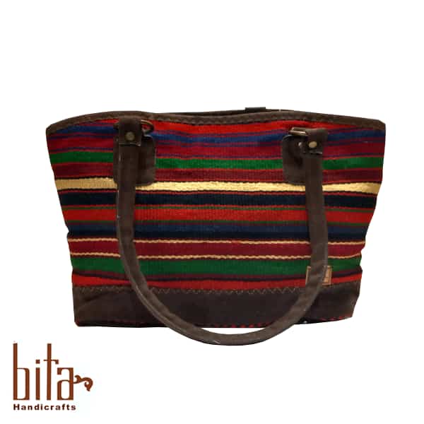 کیف جاجیمی رودستی طرح راه راه کیف جاجیمی رودستی طرح راه راه